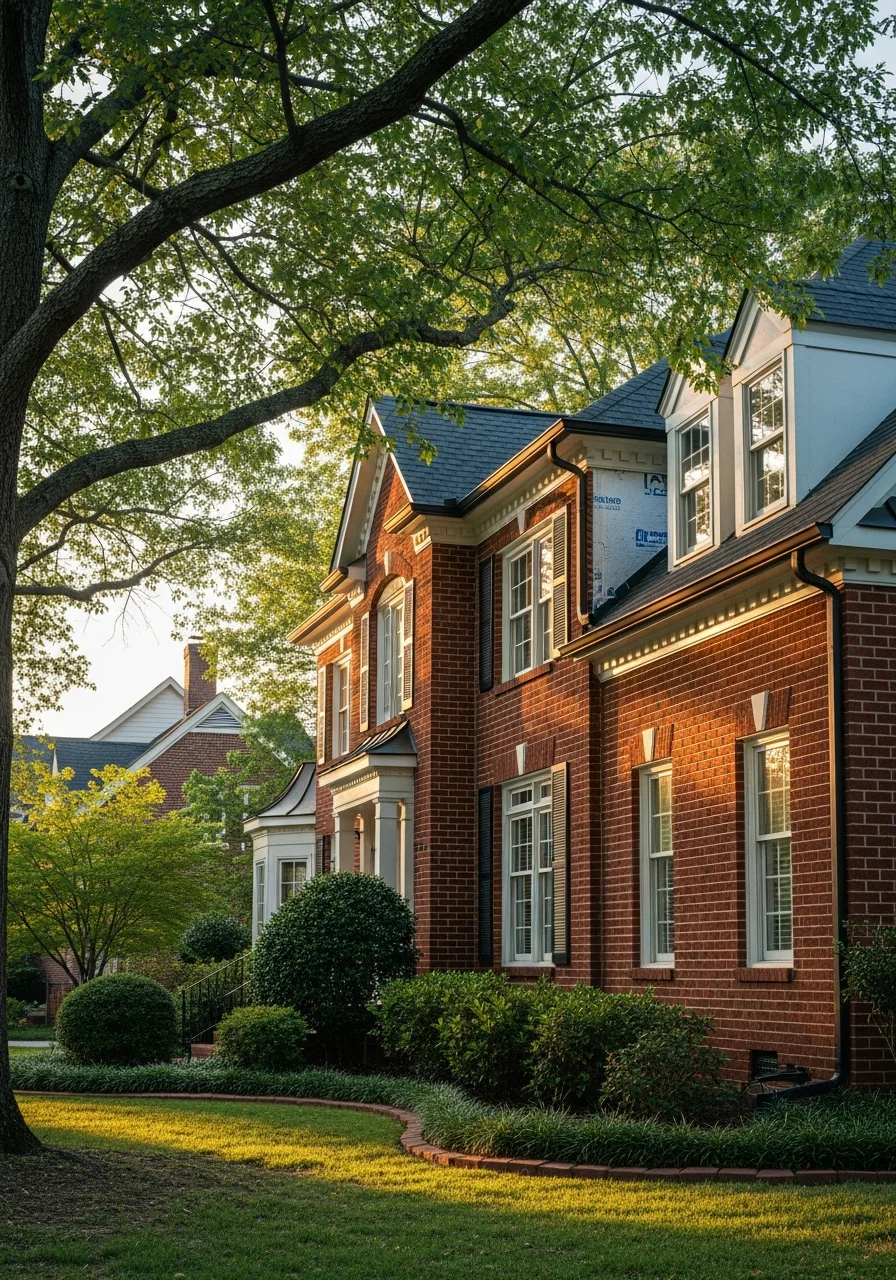 Charlotte home exterior detail showing quality construction and neighborhood-appropriate finishes.
